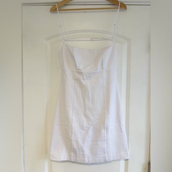 Abercrombie & Fitch Square Neck Open Back Mini Dress White - S - Picture 3 of 5